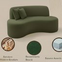 Ver imagem 5 de Sofá Minimalista Orgânico 2 Lugares Sala Bouclé:bouclé Verde Musgo