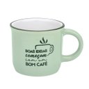 Ver imagem 4 de Kit 6 Canecas Porcelana Vintage Retrô Frases 80ml