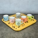 Ver imagem 2 de Kit 6 Canecas Porcelana Vintage Retrô Frases 80ml