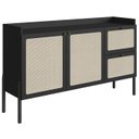 Ver imagem 1 de Aparador Balcao Buffet 139 Cm Pes Madeira 27969 Oslo Nero Artesano