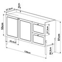 Ver imagem 4 de Aparador Balcao Buffet 139 Cm Pes Madeira 27969 Oslo Nero Artesano