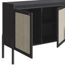 Ver imagem 5 de Aparador Balcao Buffet 139 Cm Pes Madeira 27969 Oslo Nero Artesano