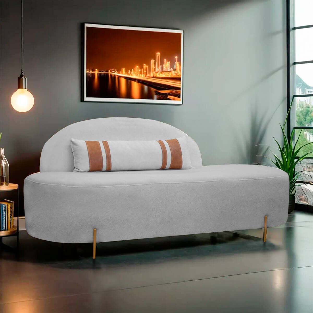 Sofá Orgânico Maitê 2 Lugares 180cm Linho Cinza Sofa Store - 2