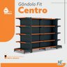 Gôndola Fit 40 Centro 1 Ponta 1 Inicial e 1 Continuação 2,02 M Amapá - Branco Perfil Azul - 4