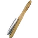 Ver imagem 4 de Escova de Aço Manual 3 Fileira com Cabo de Madeira Kit 10 Peças STARFER