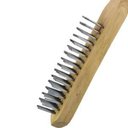 Ver imagem 2 de Escova de Aço Manual 3 Fileira com Cabo de Madeira Kit 10 Peças STARFER