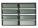 Ver imagem 1 de Basculante Alumínio 2 Seções 80 x 120 Plus V.Boreal Preto Brimak