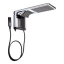 Ver imagem 1 de Chuveiro Elétrico de Parede Lorenzetti Acqua Ultra Duo Cor Preto Cromado 5500W