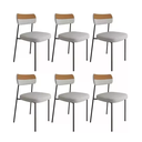 Ver imagem 1 de Kit 6 Cadeiras para Sala de Jantar e Cozinha Melissa em Aço Carbono