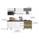 Ver imagem 5 de Cozinha Modulada Aérea 8 Portas 4 Gavetas Evidence Poliman Móveis