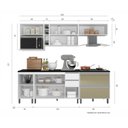 Ver imagem 4 de Cozinha Modulada Aérea 8 Portas 4 Gavetas Evidence Poliman Móveis