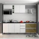 Ver imagem 1 de Cozinha Modulada Aérea 8 Portas 4 Gavetas Evidence Poliman Móveis