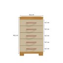 Ver imagem 3 de Cômoda Modena 562 Quarto com 5 Gavetas e Pés em Plástico