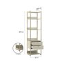 Estante P/ Livros Industrial Olivar 2 Gavetas 5 Prateleiras 54cm - Off White - Cor: Off White - 3