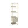 Estante P/ Livros Industrial Olivar 2 Gavetas 5 Prateleiras 54cm - Off White - Cor: Off White - 5