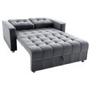 Ver imagem 4 de Sofá Cama Milão 2 Lugares 140cm Cinza Veludo