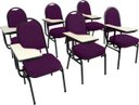 Ver imagem 1 de Kit com 6 Cadeiras para Auditórios Linha Hotel Roxo