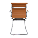 Ver imagem 6 de Cadeira de Escritório Interlocutor Fixa Baixa Stripes Esteirinha Charles Eames Eiffel Caramelo