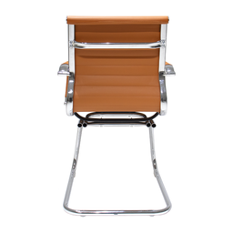 Cadeira de Escritório Interlocutor Fixa Baixa Stripes Esteirinha Charles Eames Eiffel Caramelo - 6