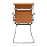 Cadeira de Escritório Interlocutor Fixa Baixa Stripes Esteirinha Charles Eames Eiffel Caramelo - 6