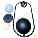 Ver imagem 4 de Pendente Lira Terrario P/ Vaso com Globo Preto/dourado/cobre:preto