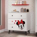 Ver imagem 1 de Cômoda Infantil 3 Gavetas Minnie Disney Fun CabeCasa MadeiraOriginals