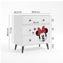 Ver imagem 4 de Cômoda Infantil 3 Gavetas Minnie Disney Fun CabeCasa MadeiraOriginals