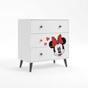 Ver mais imagens de Cômoda Infantil 3 Gavetas Minnie Disney Fun CabeCasa MadeiraOriginals