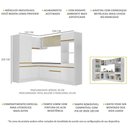 Ver imagem 5 de Cozinha Completa De Canto Mp2084 Com Armário E Balcão Branca