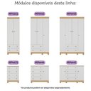 Ver imagem 6 de Guarda-roupa Infantil 62cm 2 Portas e 2 Gavetas Allegra Multimóveis Mp4441 Madeirado/branco