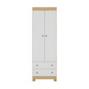 Ver imagem 7 de Guarda-roupa Infantil 62cm 2 Portas e 2 Gavetas Allegra Multimóveis Mp4441 Madeirado/branco