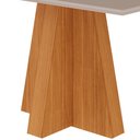 Ver imagem 5 de Mesa de Jantar Patrícia Nature com Vidro Off White 130x80 Fabrispuma