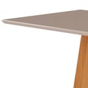 Ver imagem 3 de Mesa de Jantar Patrícia Nature com Vidro Off White 130x80 Fabrispuma