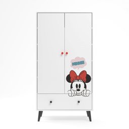 Guarda-Roupa Infantil 2 Portas Minnie Disney Fun Cabecasa Madeiramadeira - 4
