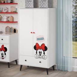 Guarda-Roupa Infantil 2 Portas Minnie Disney Fun Cabecasa Madeiramadeira - 2