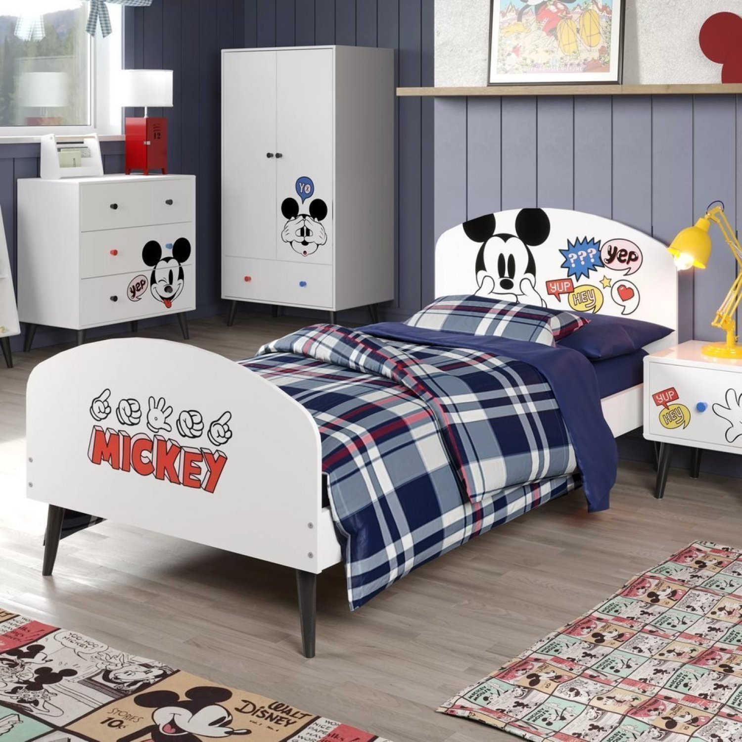 Cama Infantil Mickey Disney Fun CabeCasa MadeiraMadeira