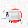 Estante Infantil 2 Prateleiras Mickey Disney Fun CabeCasa MadeiraOriginals - 8