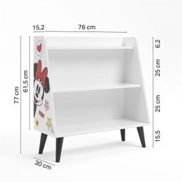Estante Infantil 2 Prateleiras Minnie Disney Fun CabeCasa MadeiraOriginals - 4