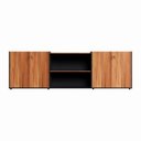 Ver imagem 6 de Armário para Escritório F5 4 Portas MDP 240cm Nogal com Preto F5 Office