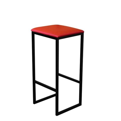 Banqueta Alta Cozinha Balcão Bistrô Industrial Preta Assento Estofado  