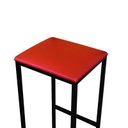 Ver imagem 2 de Banqueta Alta Cozinha Balcão Bistrô Industrial Preta Assento Estofado  