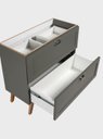 Ver imagem 4 de Gabinete para Banheiro com Tampo e Cuba 80cm Retro MDF Verde Milano - On Móveis