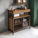 Ver imagem 7 de Armario Gabinete Industrial Banheiro P1038 Mel Pp Milani Store