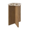 Ver imagem 4 de Conjunto Mesa 4 Banquetas Verona Bona Marrom/Madeirado/Bege