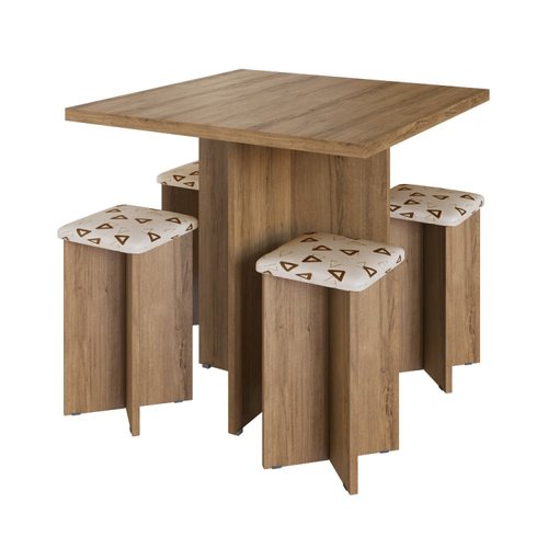 Conjunto Mesa Dobrável 4 Lugares Bona Vita Móveis - Conjunto Sala de Jantar  - Magazine Luiza