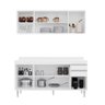 Kit Cozinha Armário e Balcão S/ Tampo 160cm Branco - Belliv Decor - 3