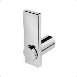 Cabide para Banheiro Acessório Porta Toalha Suporte Barra Grego Metal Alto Brilho Modelo Patmos