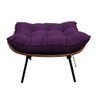 Puff Decorativo Costela Base Fixa Roxo - 3