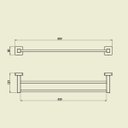 Ver imagem 5 de Toalheiro Suporte para Toalha Linear Athena 27332 Meber - Cromado