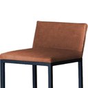 Ver imagem 4 de Kit 2 Banquetas Altas Luxo Dani com Encosto Base Preta:marrom